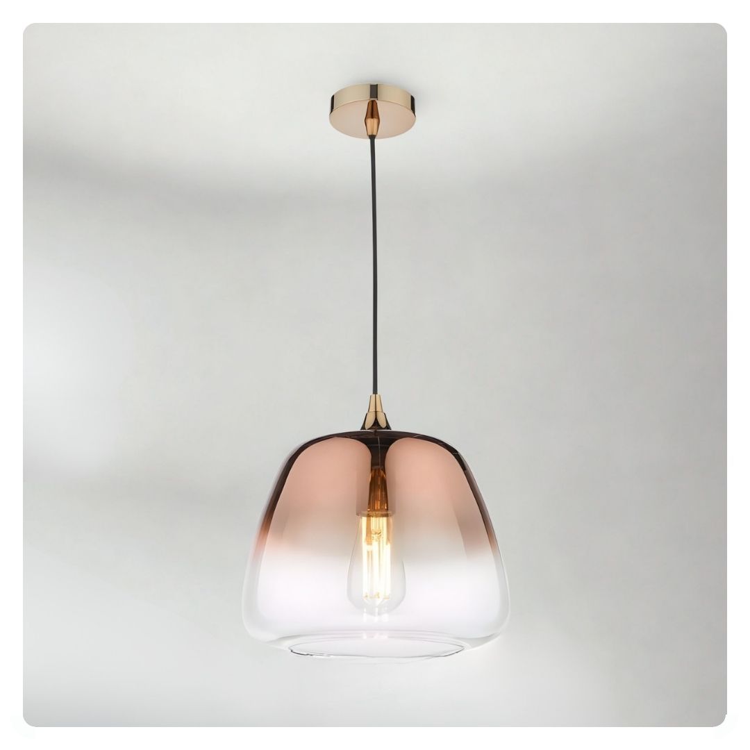 Där 1LT Klaxon Pendant Ombre Copper Glass