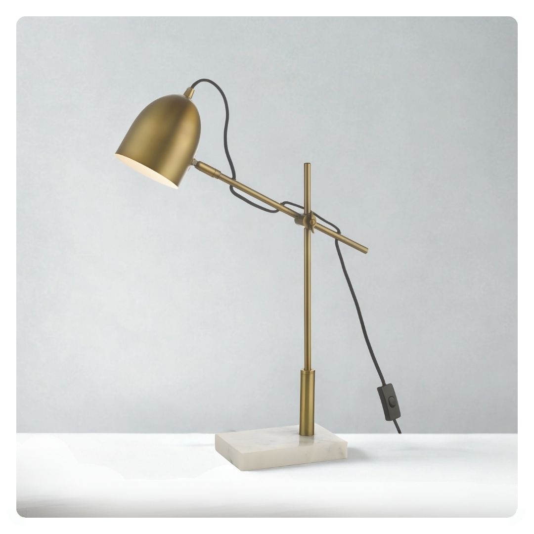där Mendal Task Lamp Bronze & Marble