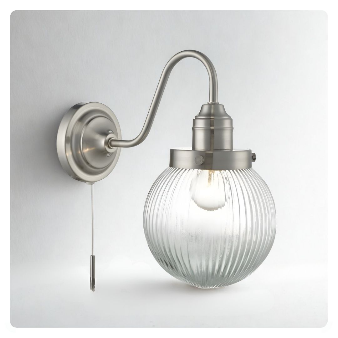 där Tamara Single Wall Light Satin Nickel