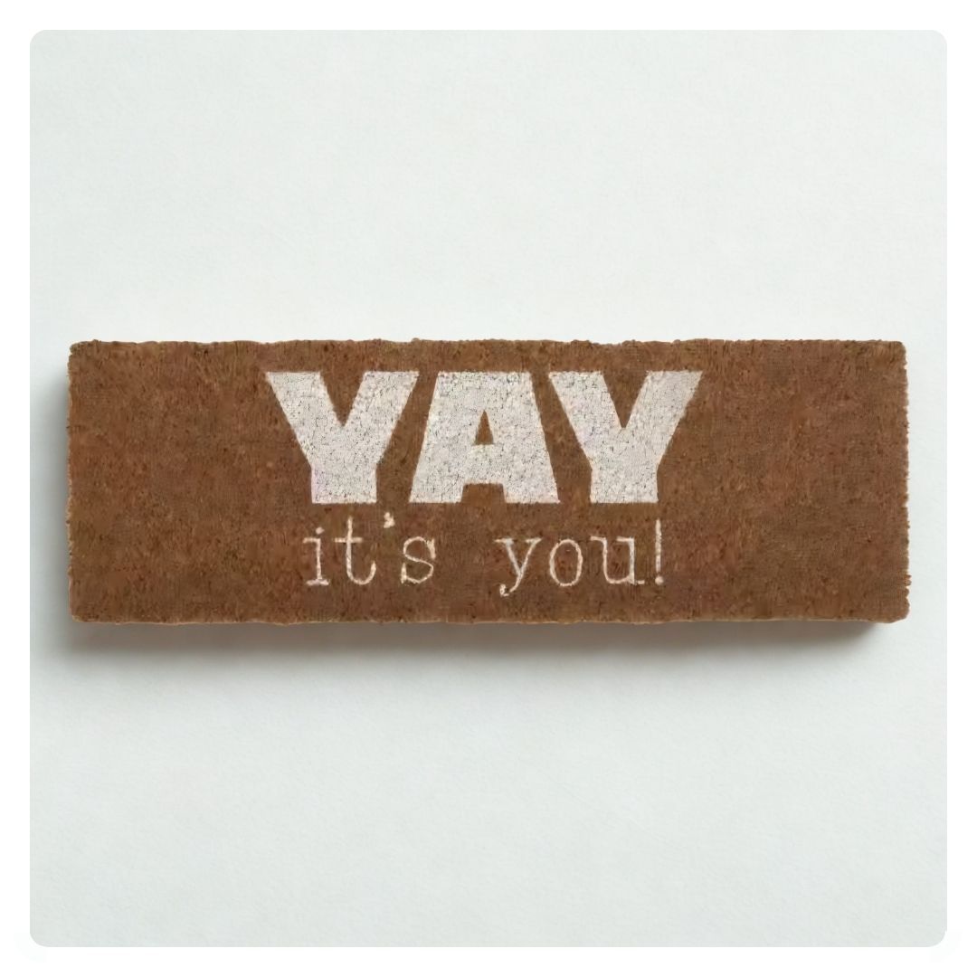 Yay, it's You! Doormat in White Coir