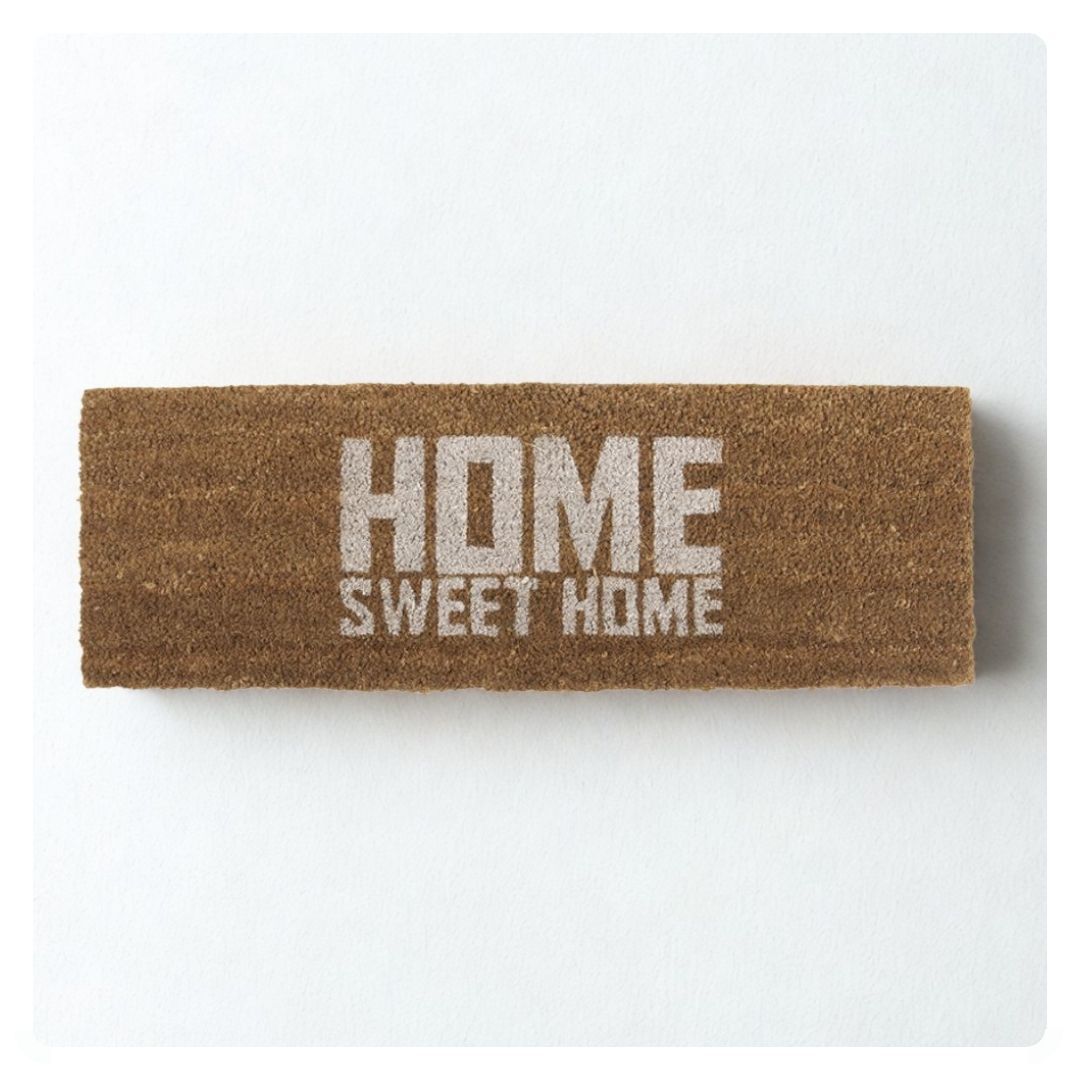 Home Sweet Home Doormat in White Coir