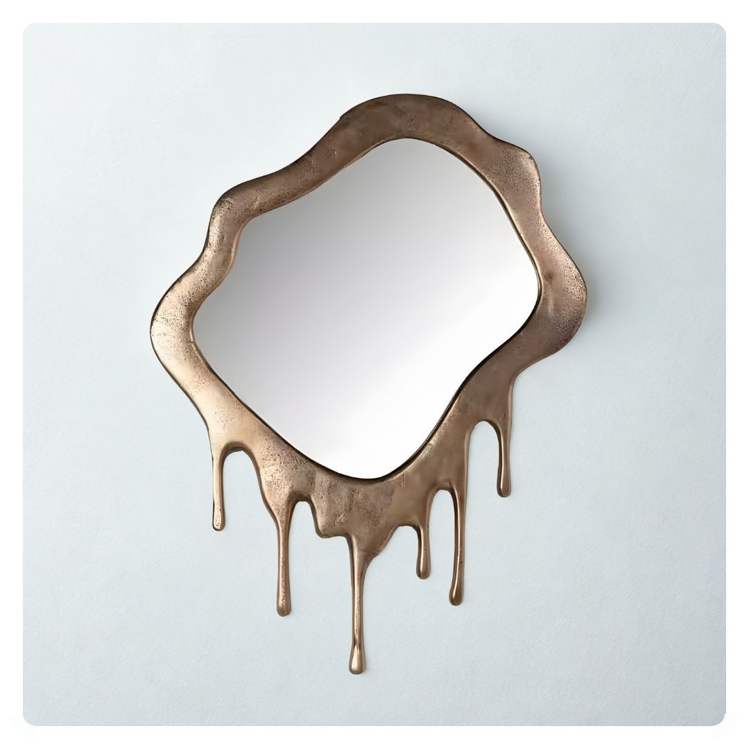 Drops Mirror in Gold