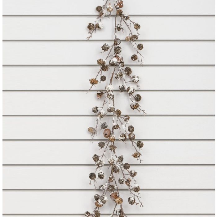 165cm Frosted Cone and Bell Garland