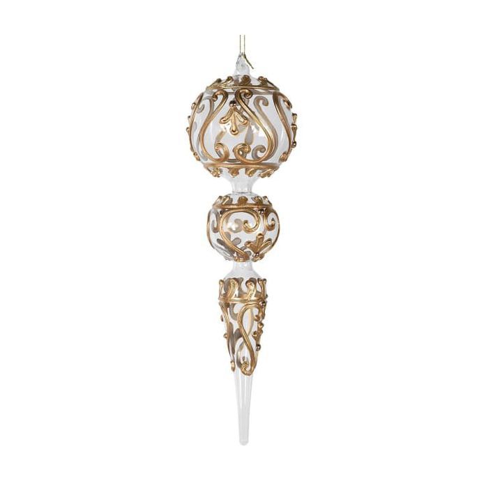 Gold Glass Decorative Finial Decoration