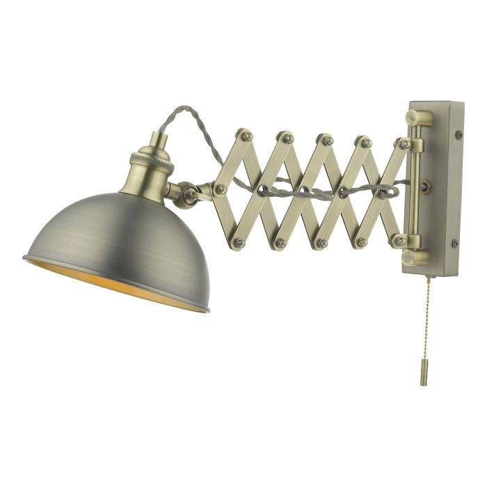 där Governor Extendable Spotlight Antique Chrome & Antique Brass