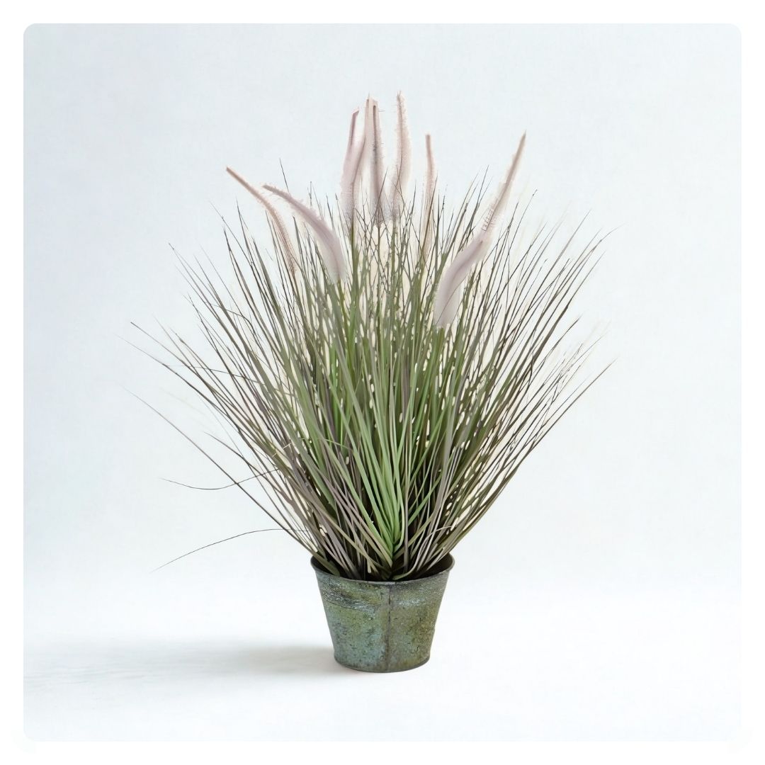 Grass Dogtail Grass with Metal Pot 97cm