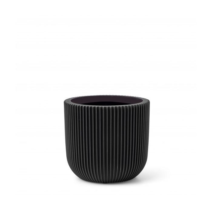 Capi Cylinder Groove Pot In Anthracite