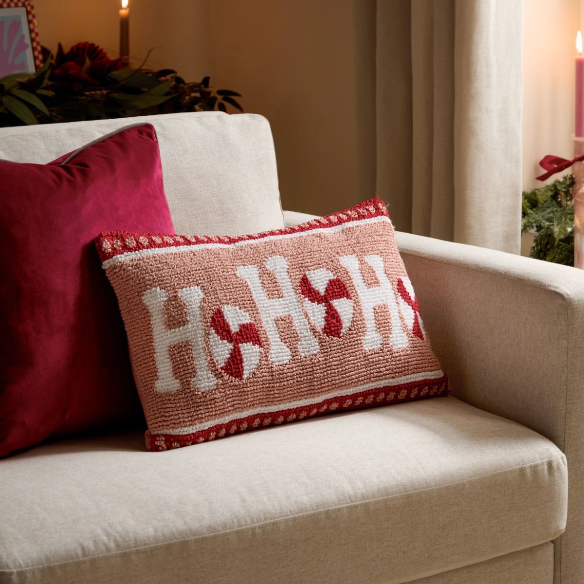 Ho Ho Ho Tufted Cushion