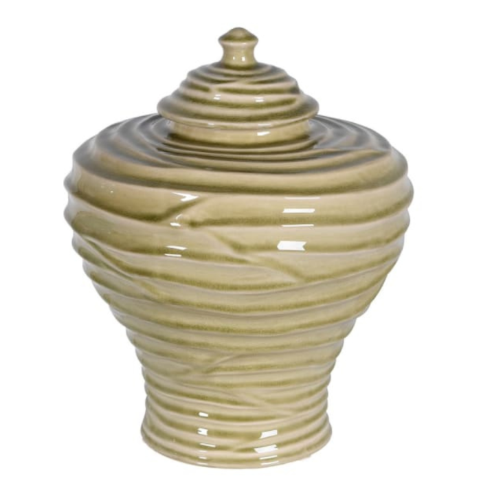 Small Sage Vase with Lid