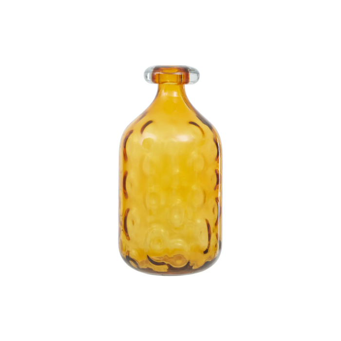  Huda Glass Bottle Vase in Amber Large