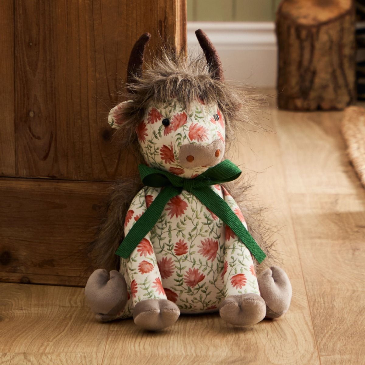 Floral Highland Cow Doorstop