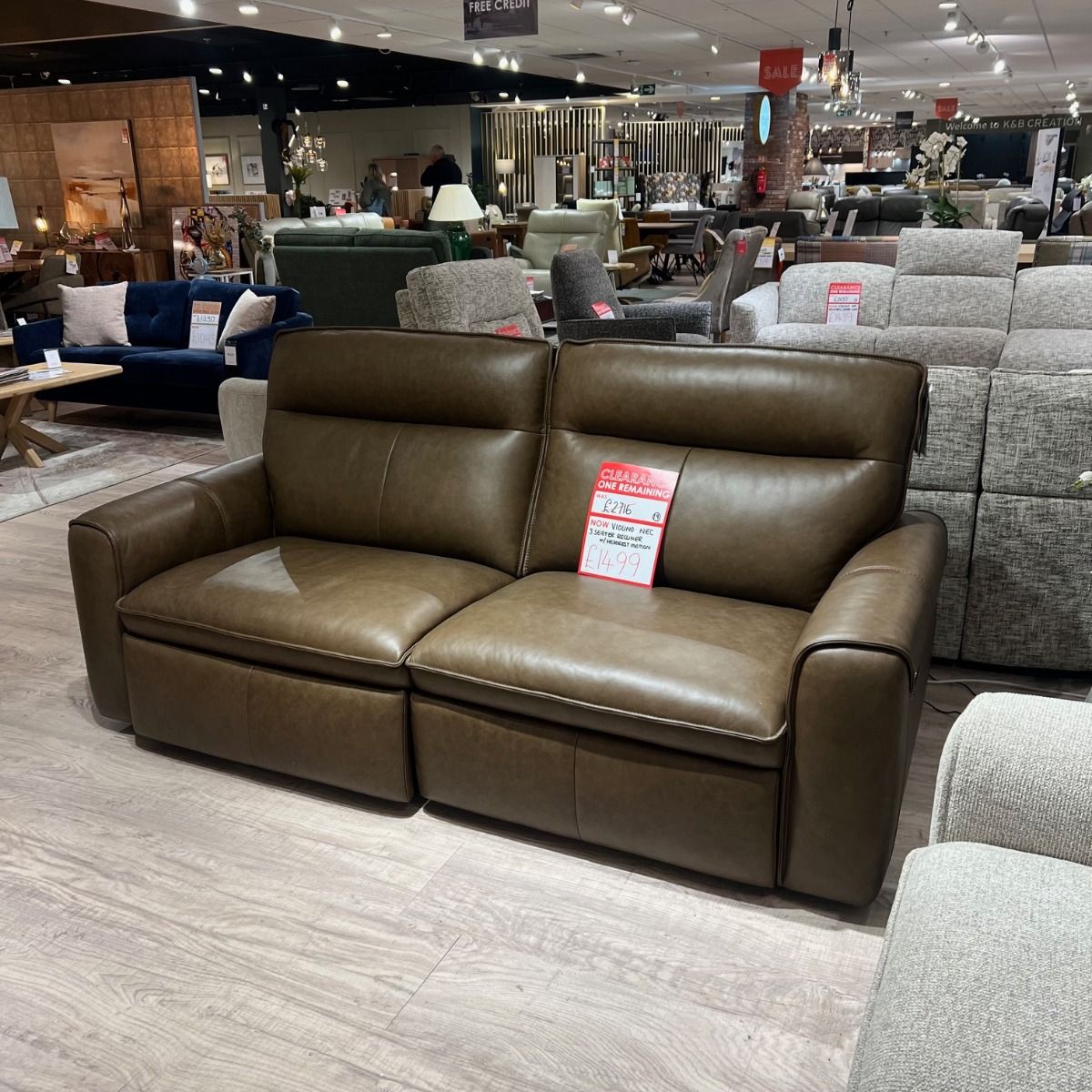 Riviera 3 Seater Recliner with Motion Headrest