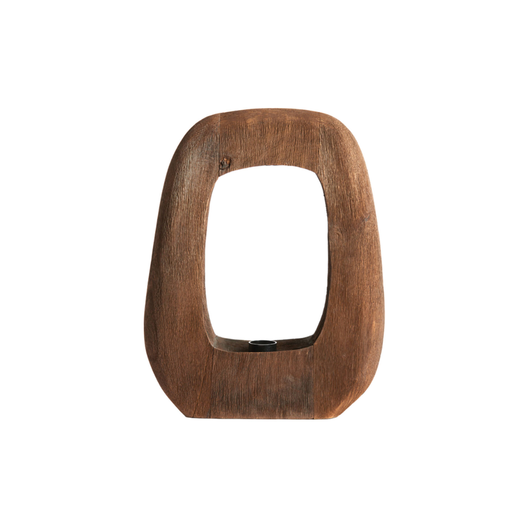 Kelafo Chocolate Wood Tall Table Lamp