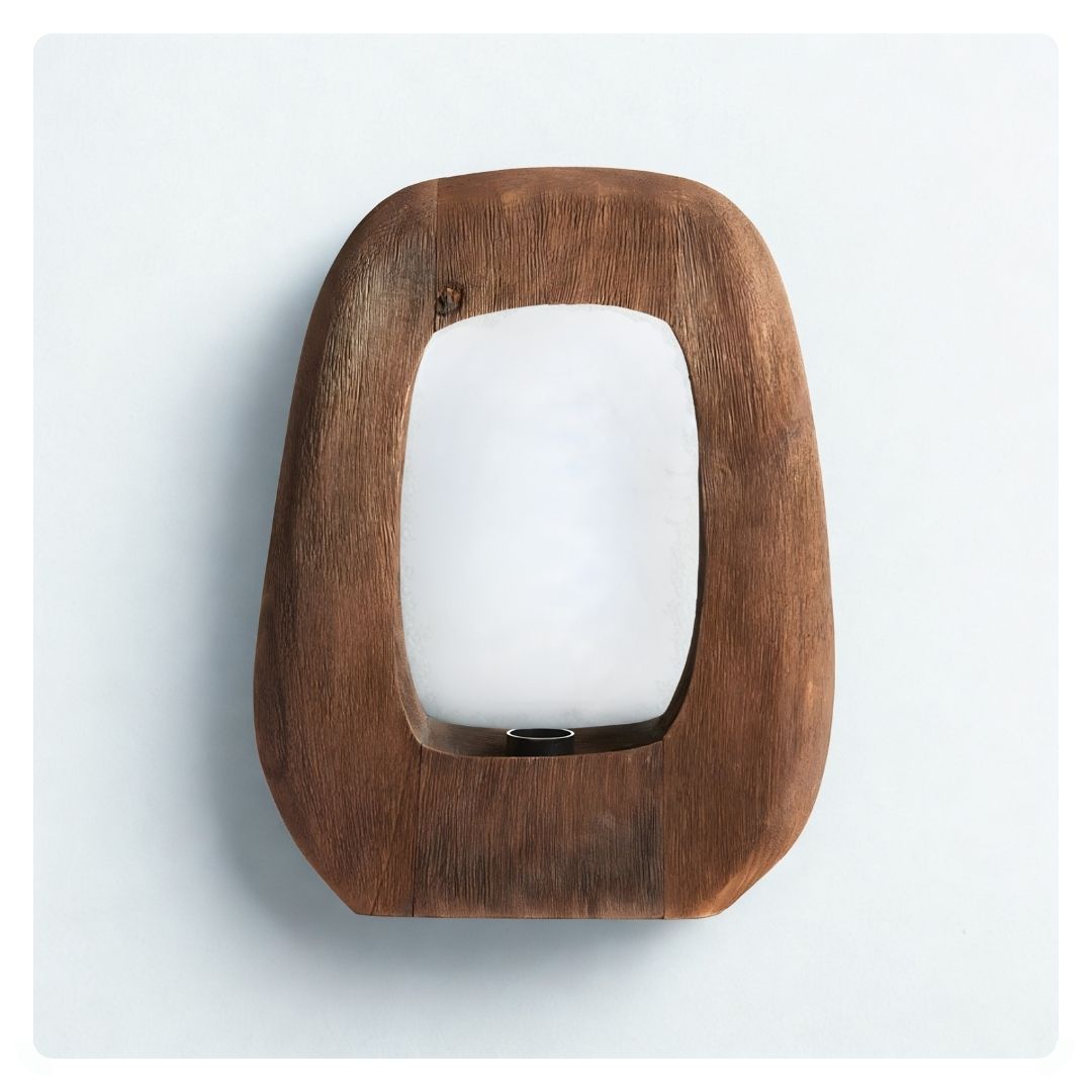 Kelafo Chocolate Wood Tall Table Lamp