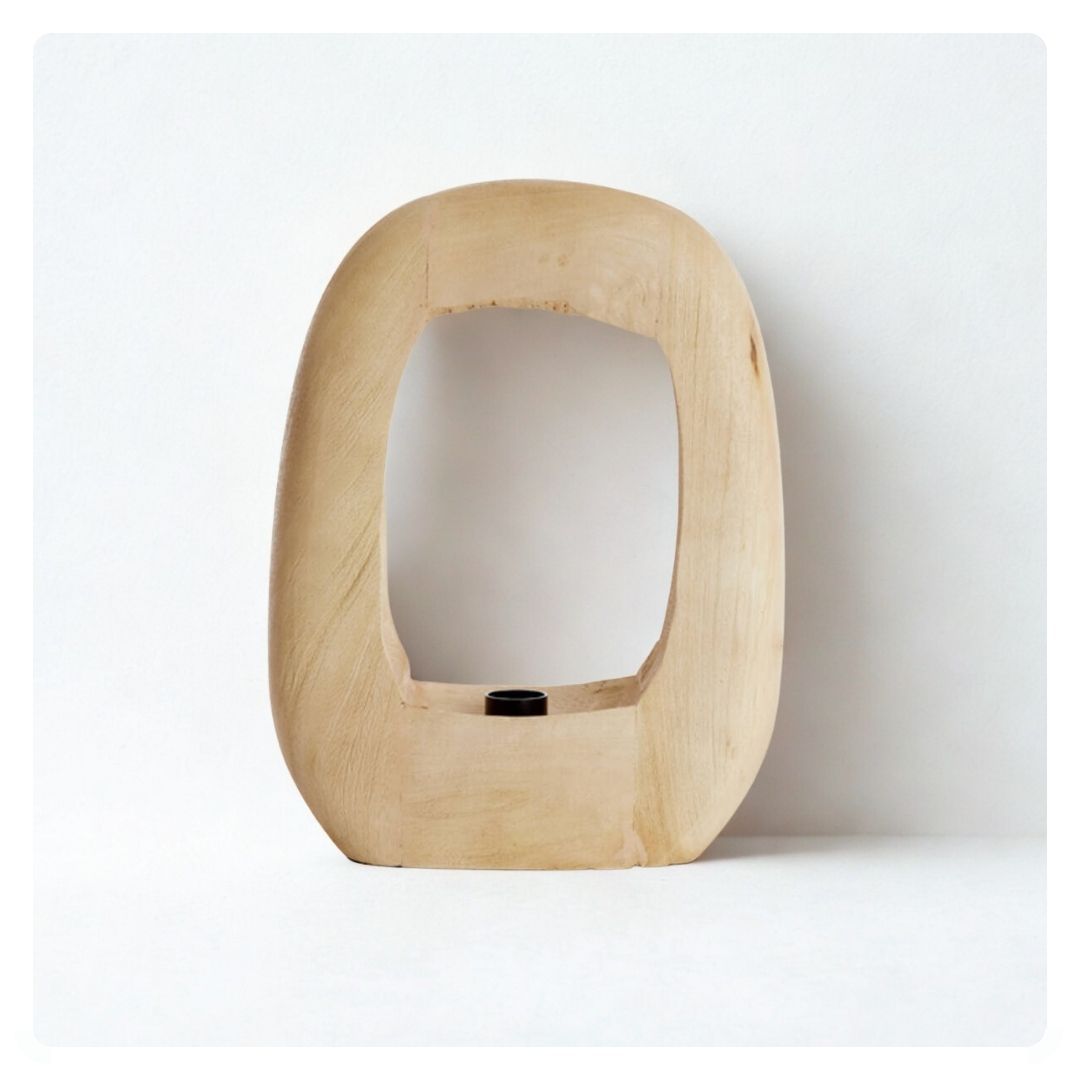 Kelafo Natural Wood Tall Table Lamp