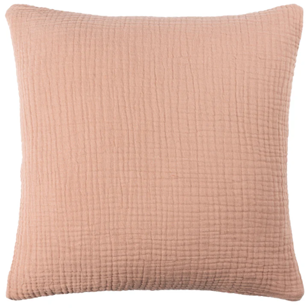 Lark 45 x 45cm Cushion in Pink Clay
