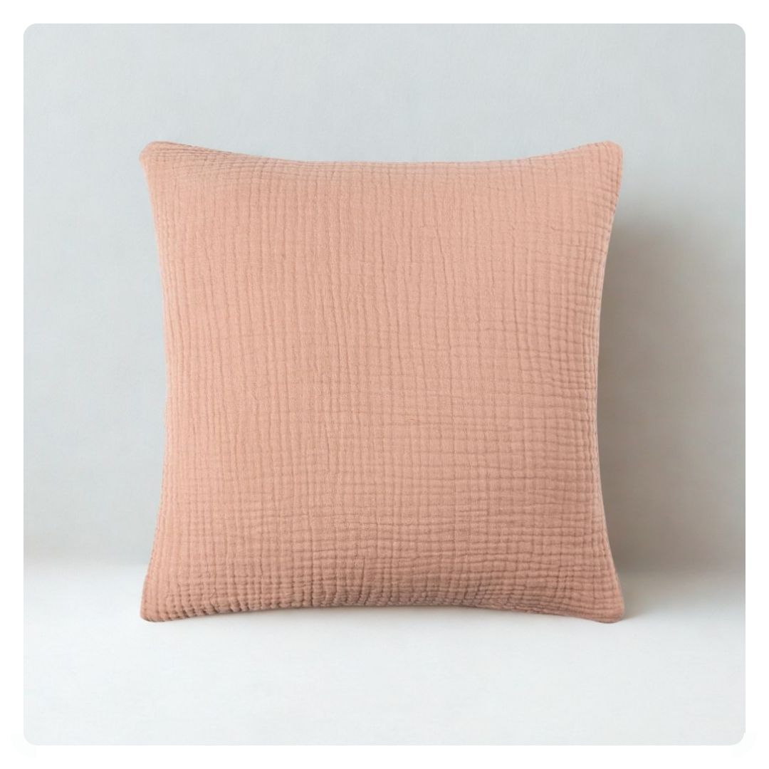 Lark 45 x 45cm Cushion in Pink Clay