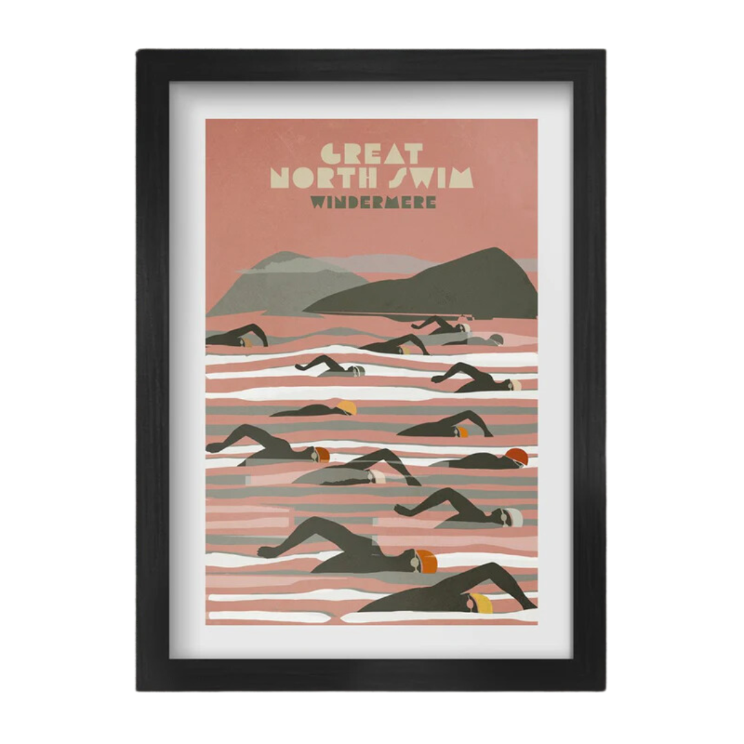 A2 Great North Swim Windermere in Black Frame