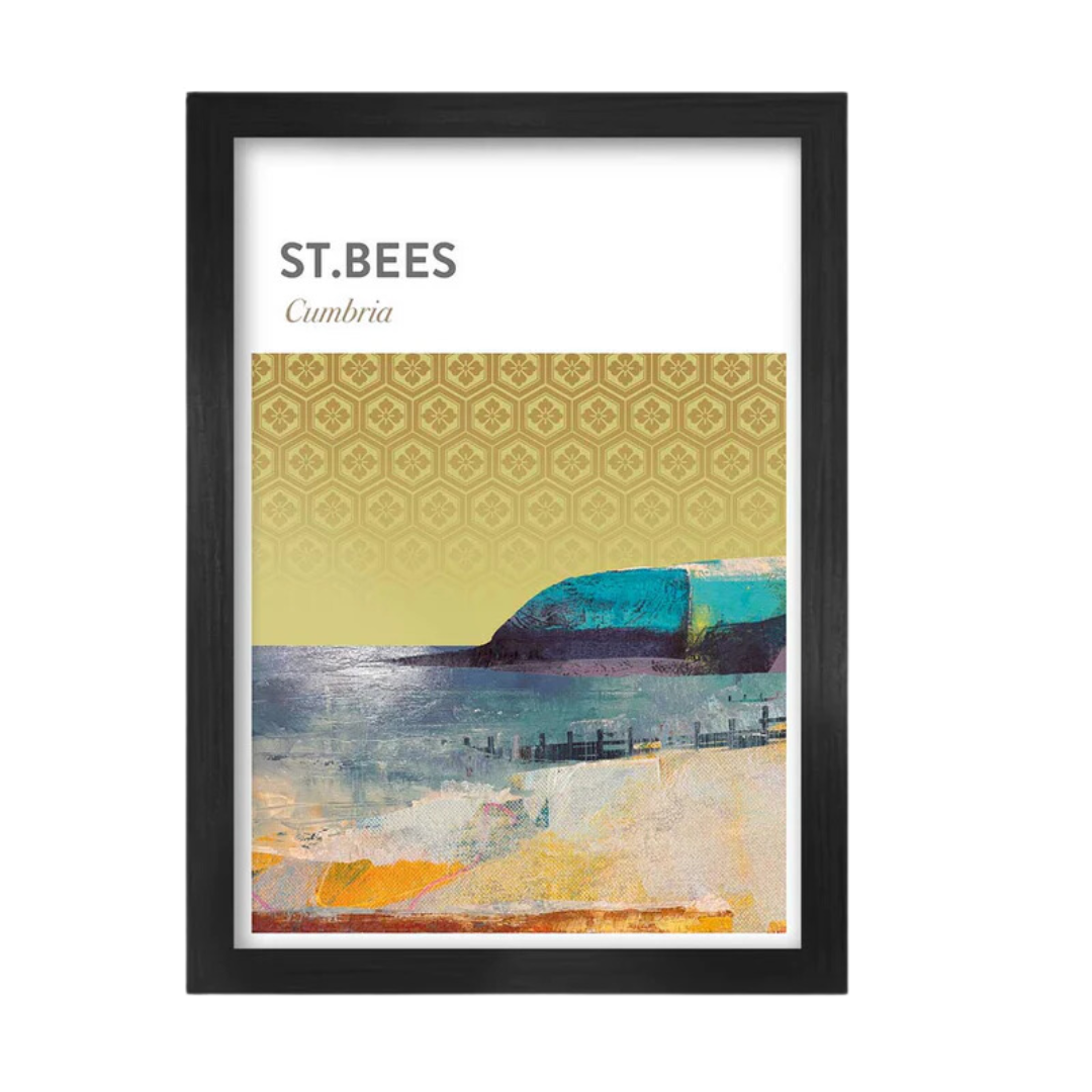 A3 St Bees in Black Frame