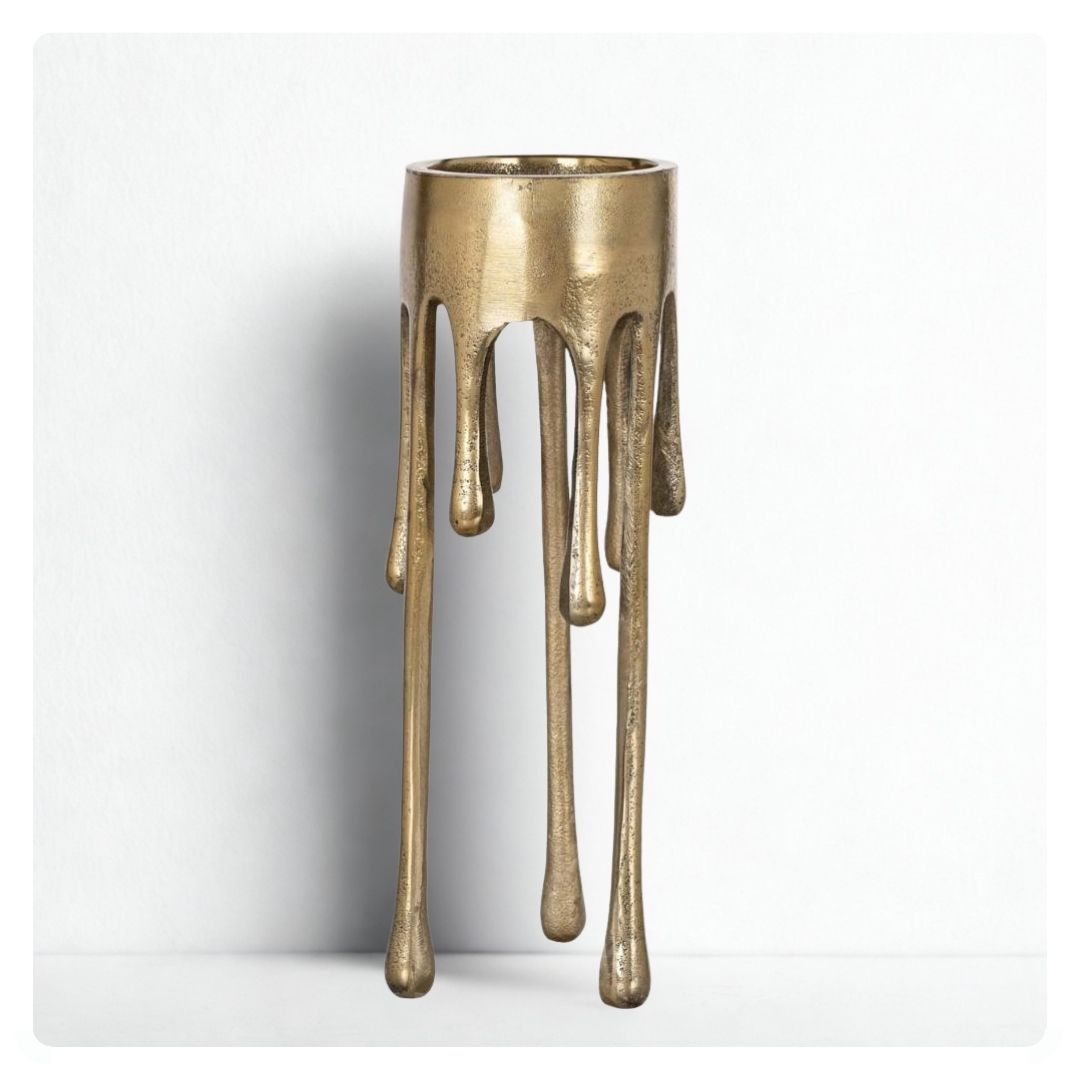 Small Lorin Candle Holder in Gold