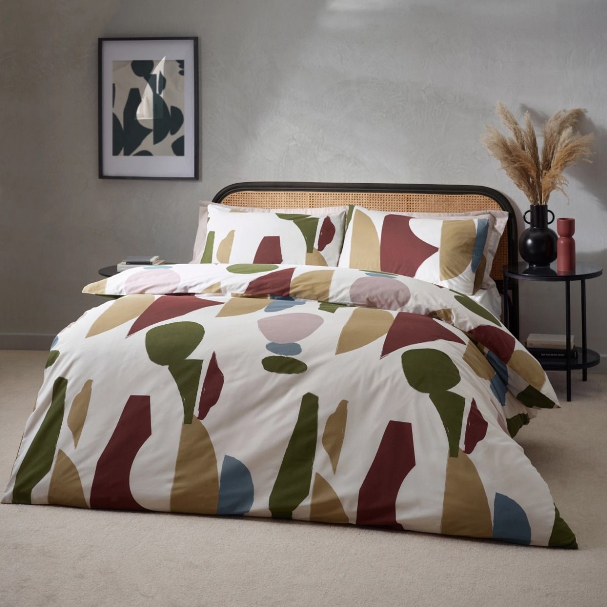 Abstract Cotton Rich King Duvet Cover Set