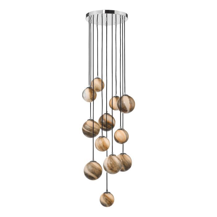 där Mikara 12 Light Cluster Pendant - 2.5m