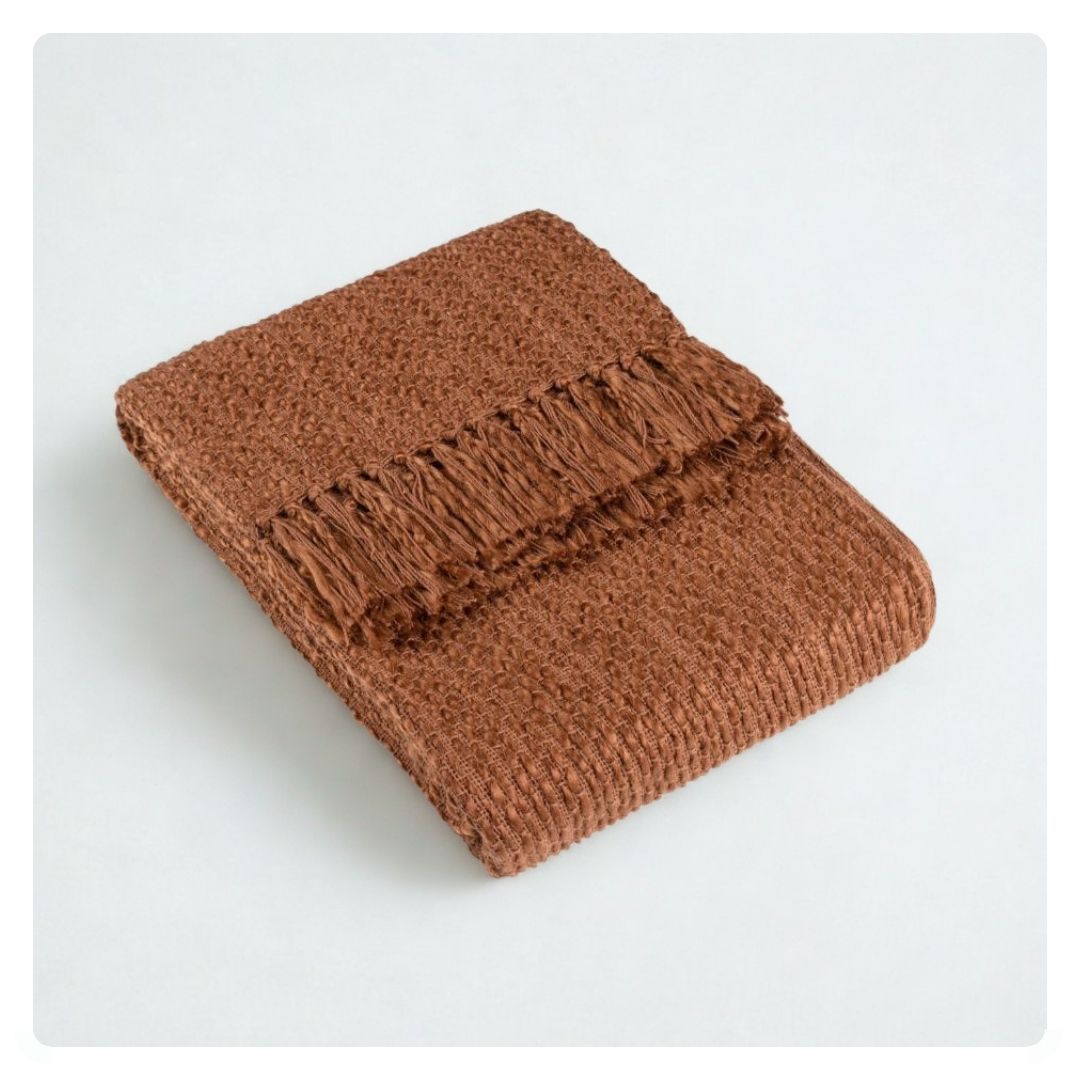 Morni 130 x 180cm Throw in Hazel