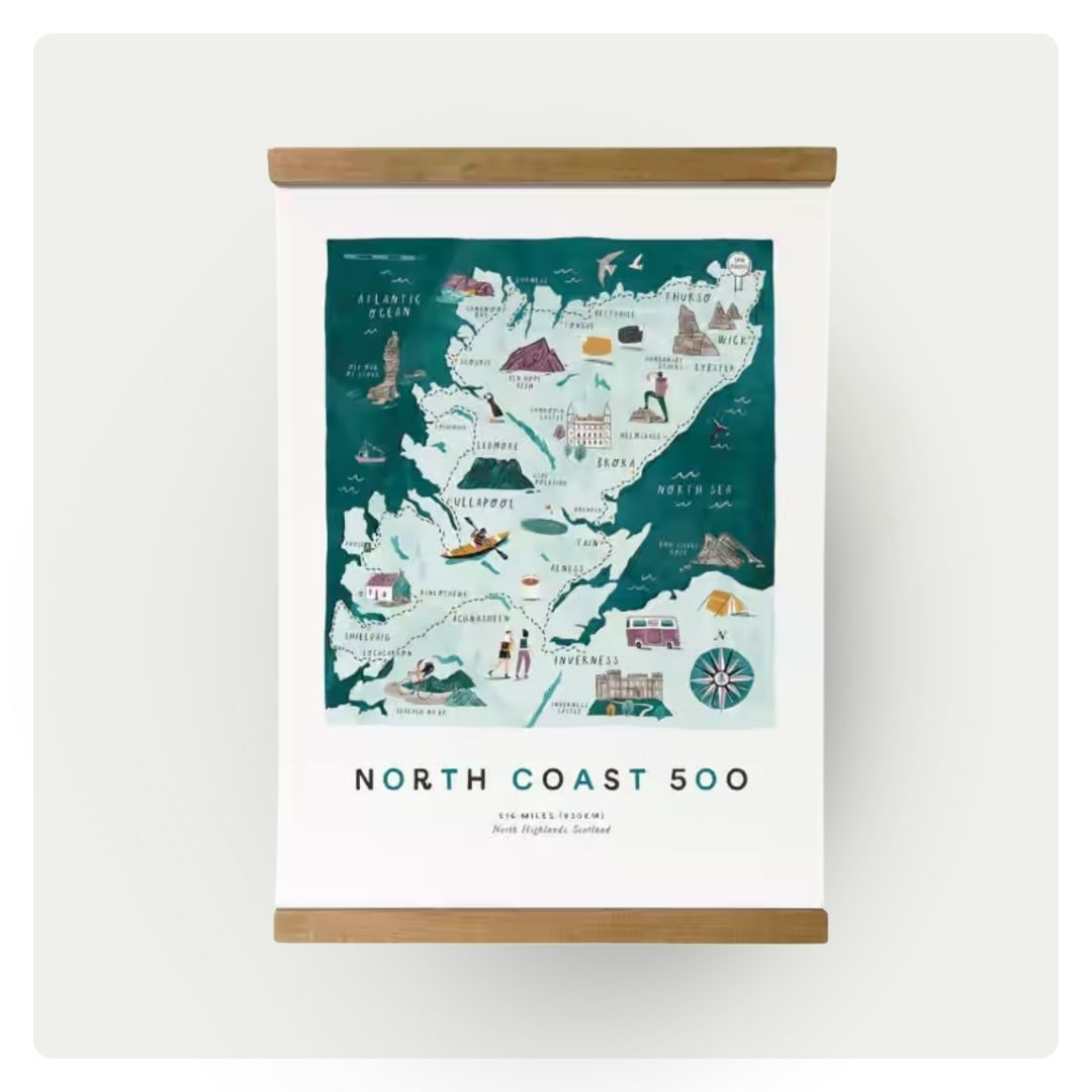 North Coast 500 A3 Route Map