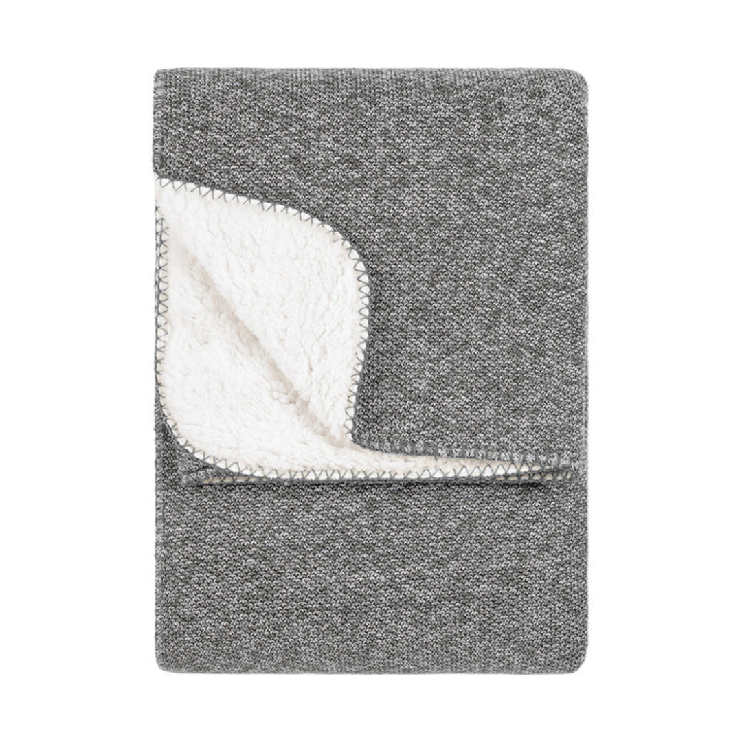 Nurrel 130 x 180cm Sherpa Throw in Grey