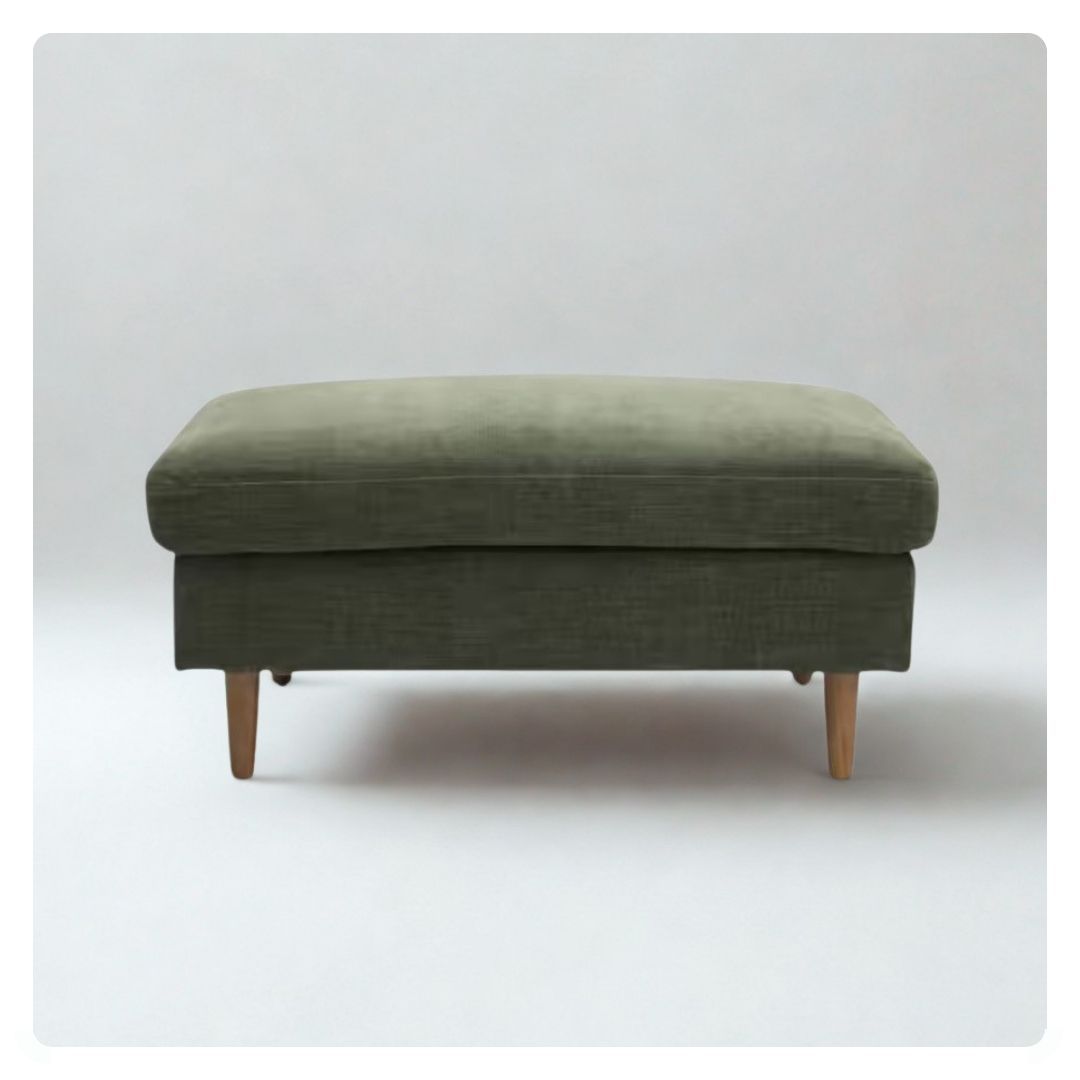 Ottoman Footstool in Olive