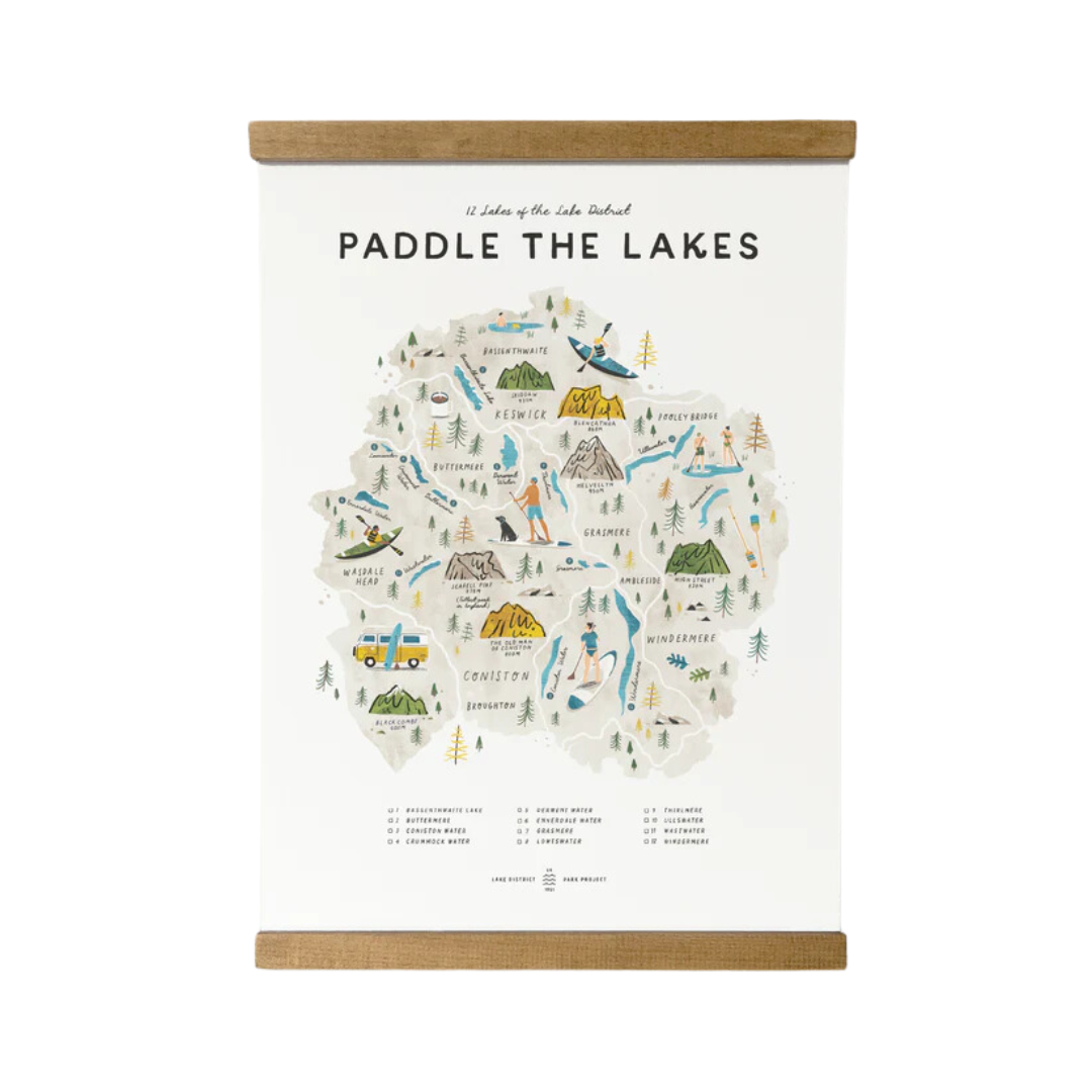 Paddle the Lakes A3 Map Checklist