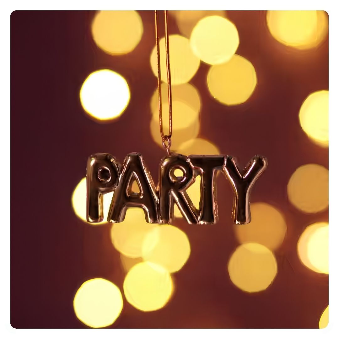 Party Ornament Gold 7.5cm