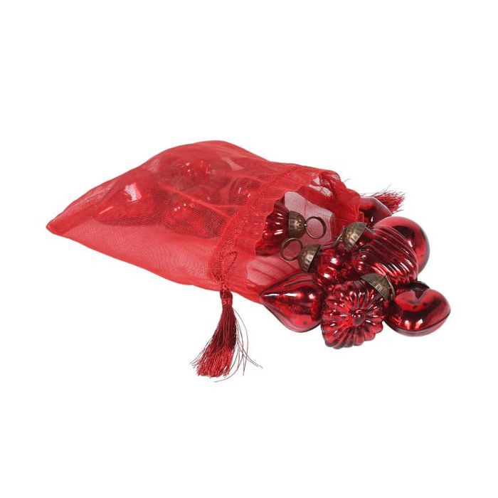 Red Assorted Bag of 12 Decorations
