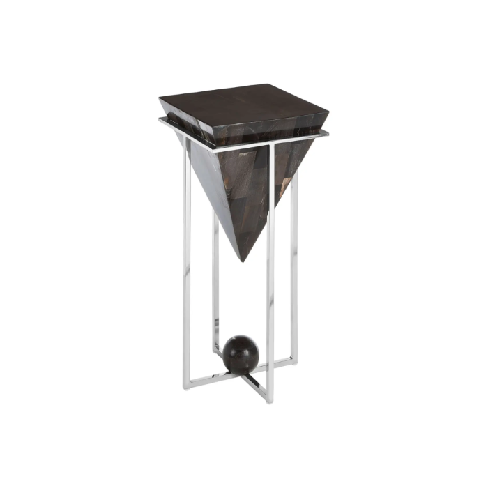 Relic Dark Petrified Wood Side Table Large 