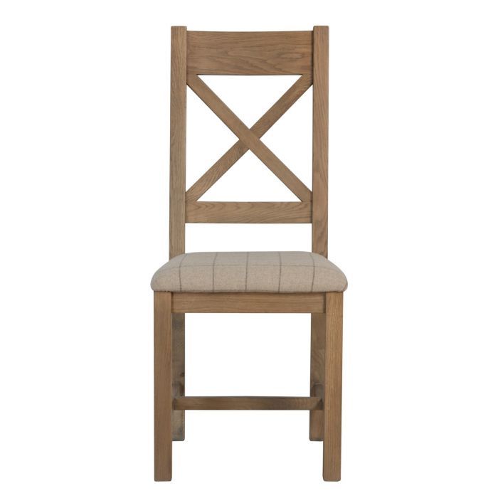 Rhine Cross Back Chair Natural Check