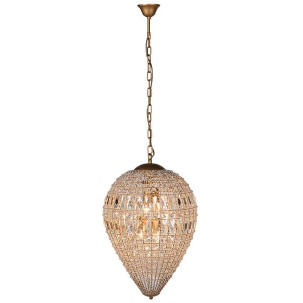 Belle Medium Dome Beaded Crystal Chandelier