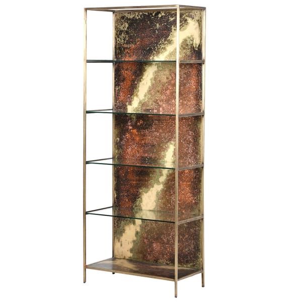 Oxidised Effect Iron 5 Shelf Unit