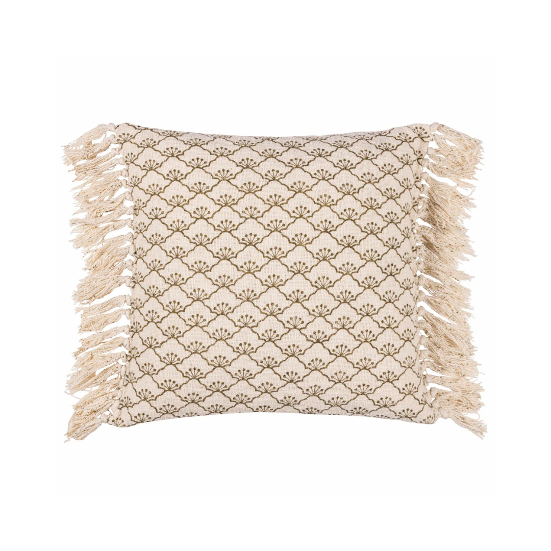 Saku Feather Cushion Olive 