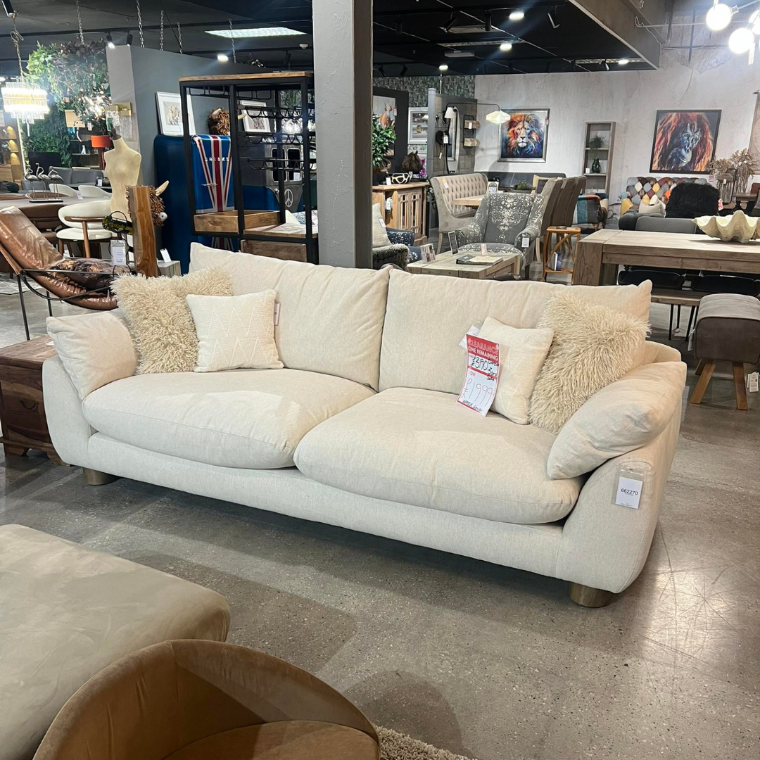 Damian 3 Seater Sofa in Linen