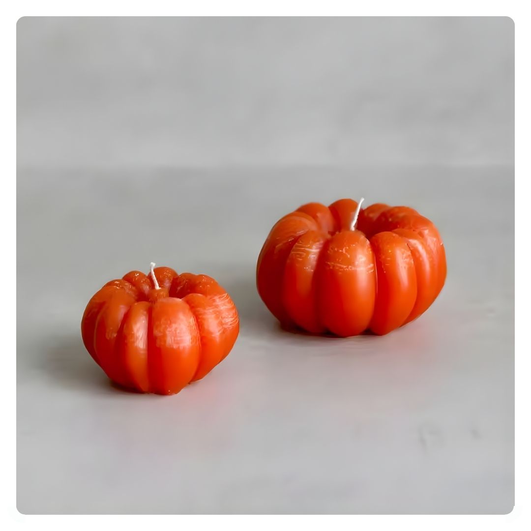 Small Pumpkin Candle in Deep