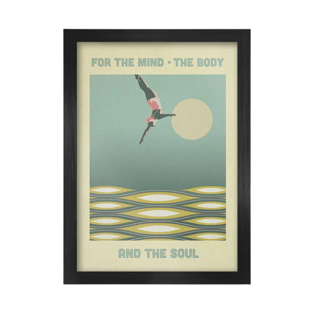 A2 For the Mind, The Body & Soul in Black Frame