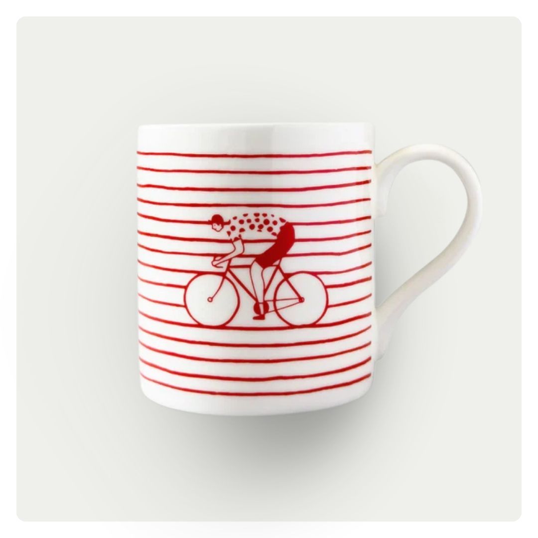 Striped Cyclist Mug