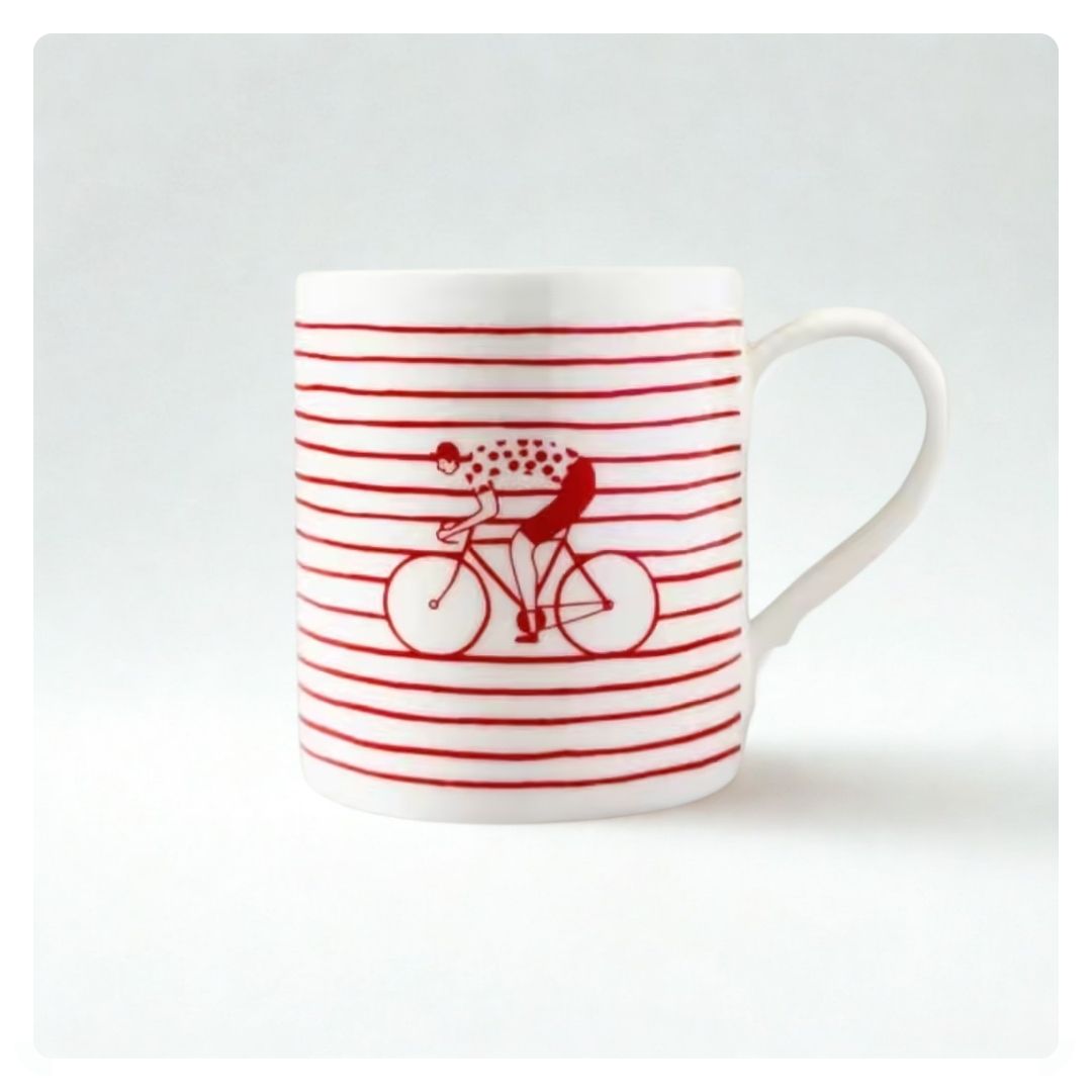 Striped Cyclist Mug