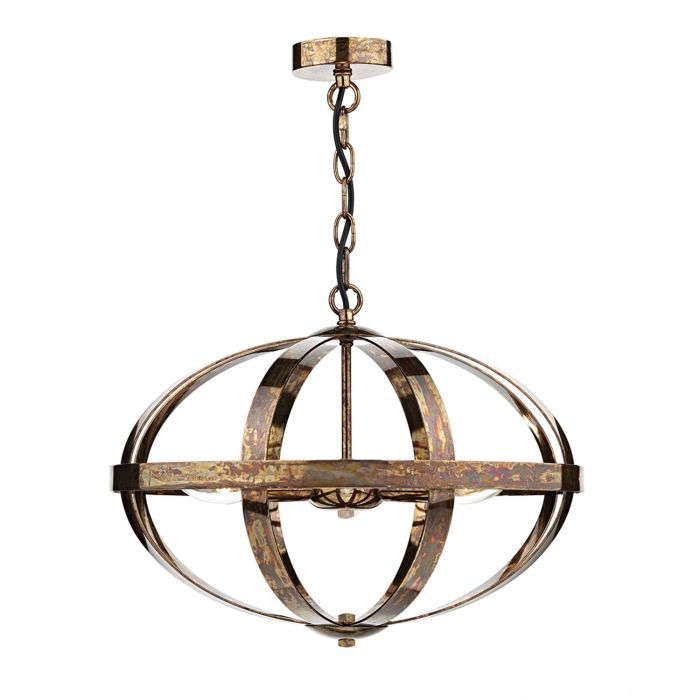 DAR Symbol 3 Light Pendant Copper