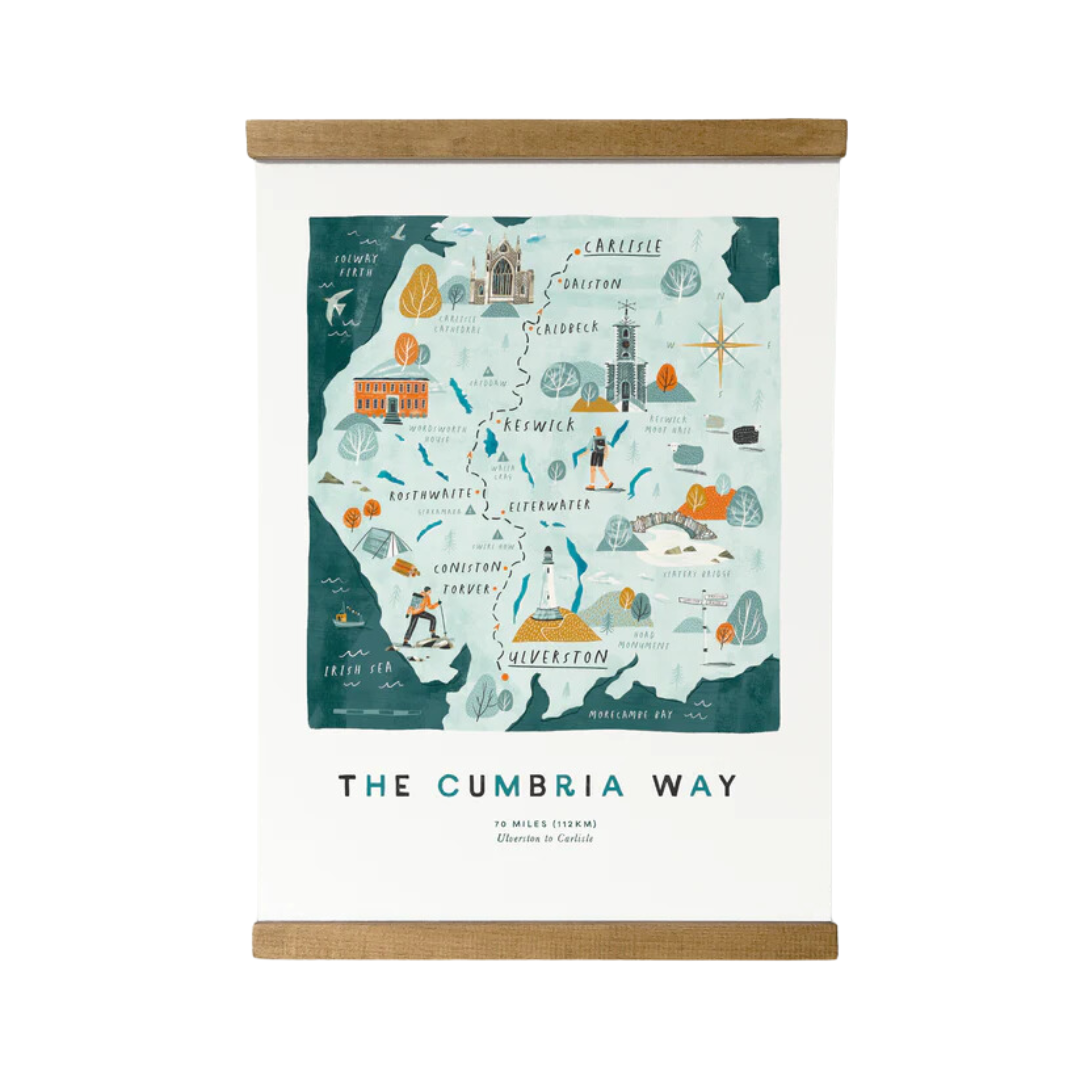 The Cumbria Way A3 Route Map