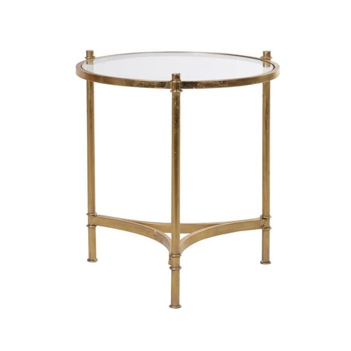 Gold Glass Side Table