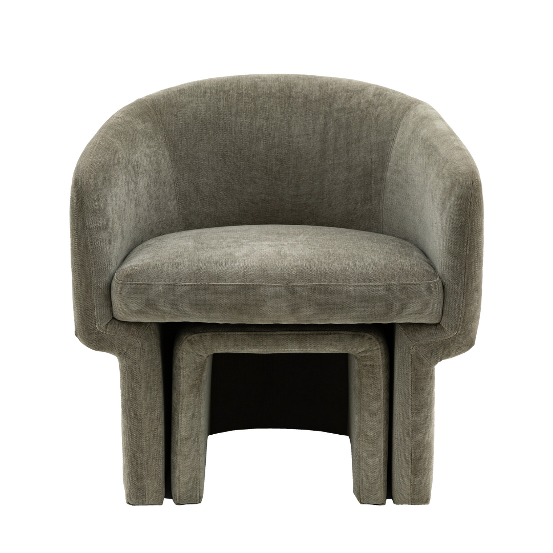 Crest Armchair Sage Grey