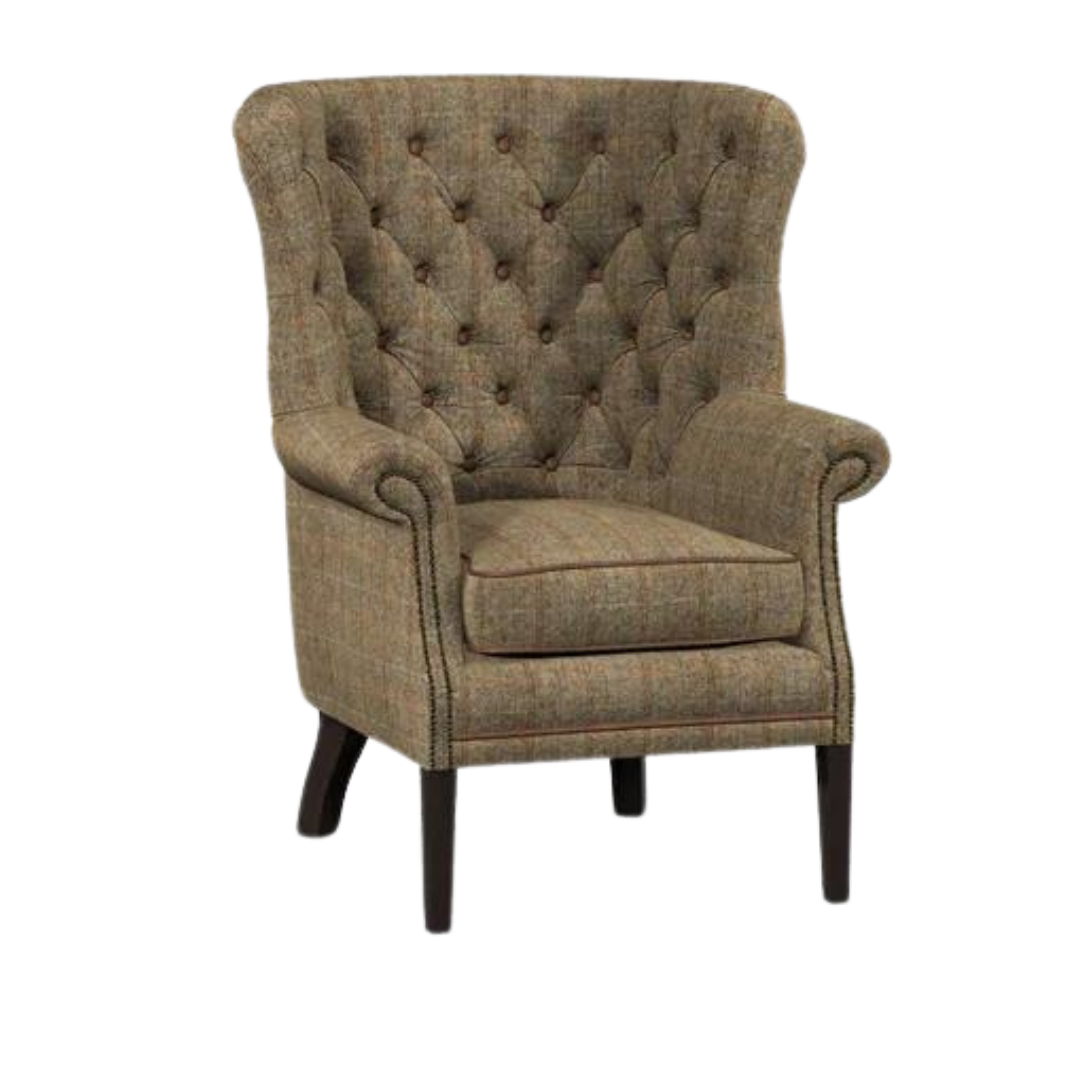 Tetrad Mackenzie Chair Fabric Leather V Insert & Arms 