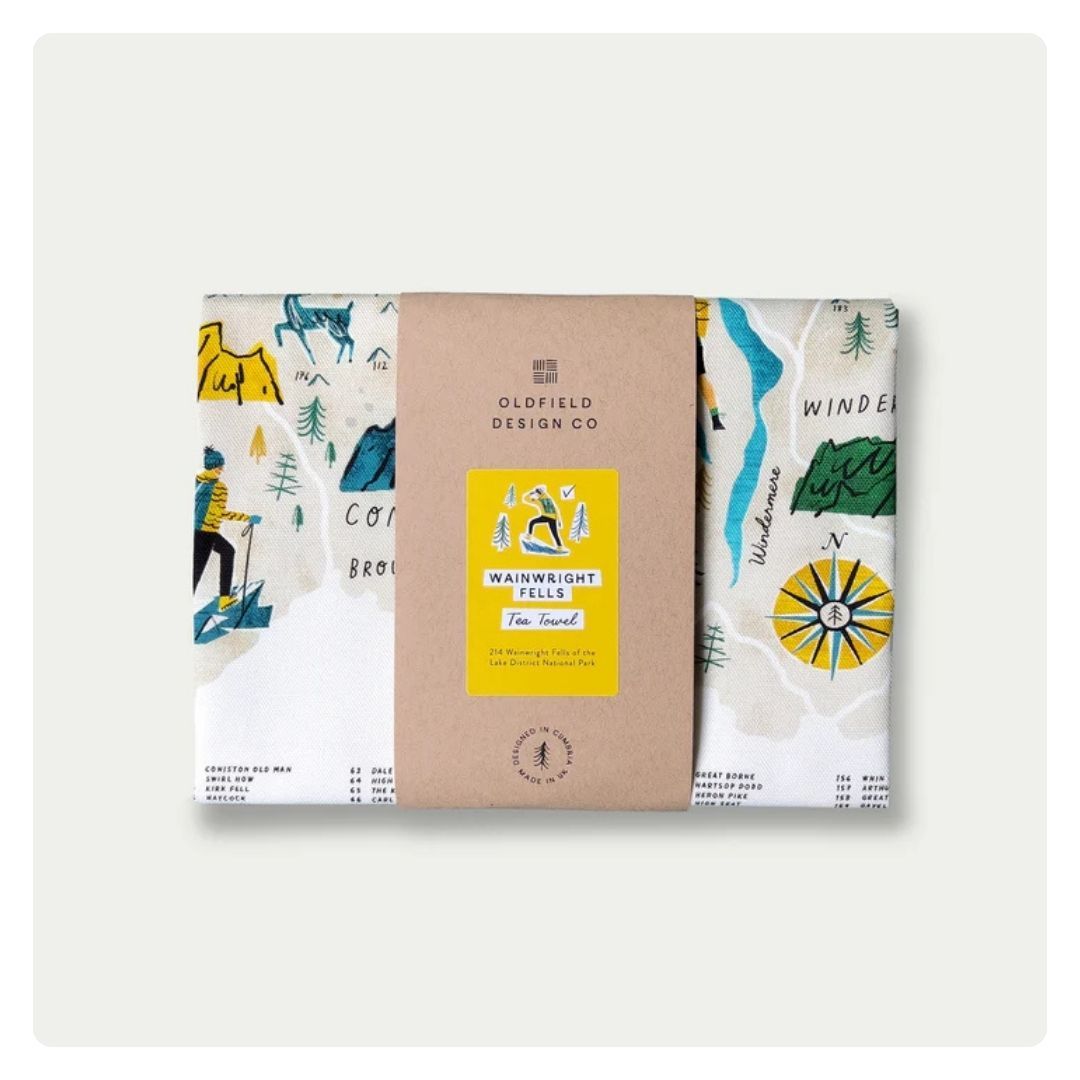 Wainwright Fells Tea Towel