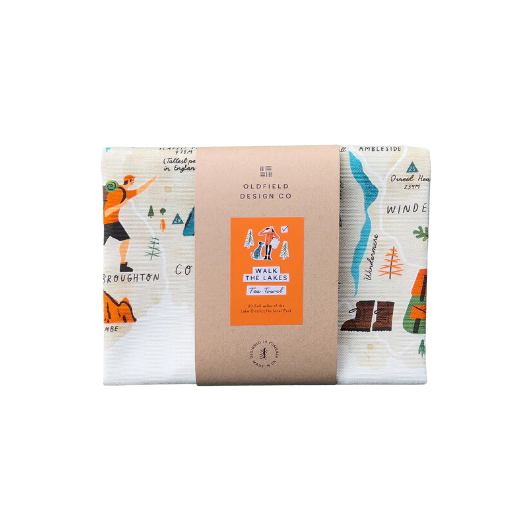 Walk the Lakes Tea Towel